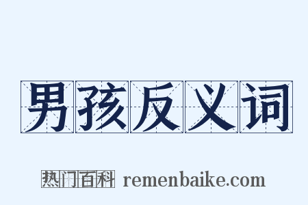 男孩反义词是什么意思的图片